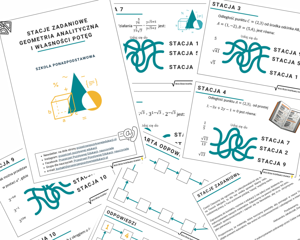Stacje zadaniowe z geometrii analitycznej - Sklep online