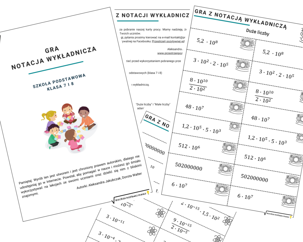 Stacje zadaniowe z potęg i pierwiastków (klasa 7-8) - Sklep online