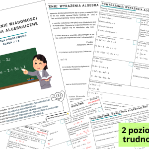 Powtórzenie: wyrażenia algebraiczne (klasa 7-8)